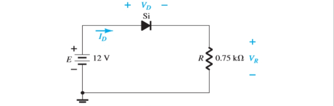 + VD
Si
+
E
12 V
0.75 kΩ VR
