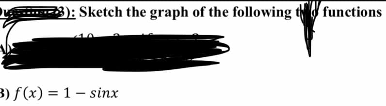 f(x) = 1 – sinx
