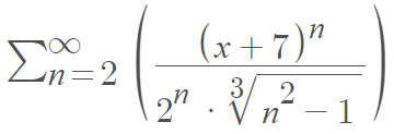 (x + 7)"
En=2
2"
3/ 2
- 1
n
