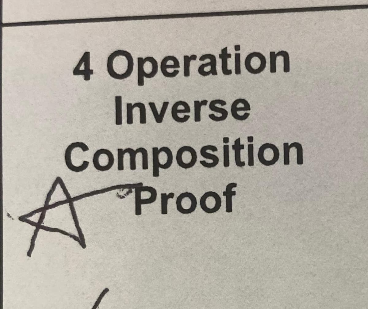 4 Operation
Inverse
Composition
Proof
AT