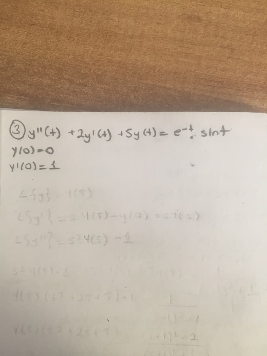 3 y"C+) +2y C4) +Sy (4) = e- sint
45)-1
