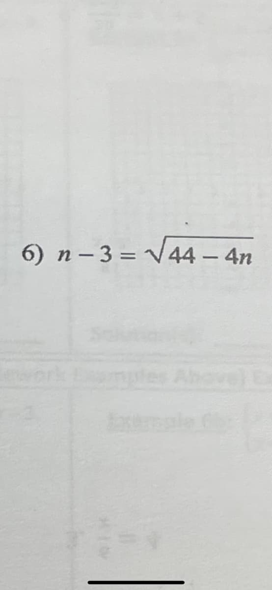 6) n-3 = V44 – 4n
%3D
male
