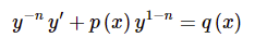 y"y' + p (x) y'¯™ = q (x)
