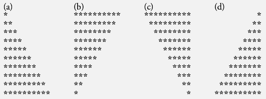 (a)
(b)
(c)
(d)
**
**
**
**
*********
*********
**
***
*****
********
***
****
******
*******
****
*****
******
******
*****
******
*****
*****
******
*******
****
****
*******
********
***
***
********
*********
**
**
*********
**********
**********
