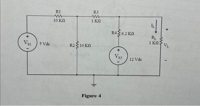 Vs1
5 Vdc
R1
10 ΚΩ
R2 510 ΚΩ
R3
ww
ΙΚΩ
Figure 4
R4 5 6.2 ΚΩ
VS2
12 Vdc
IL
R₁
ΙΚΩ
VL