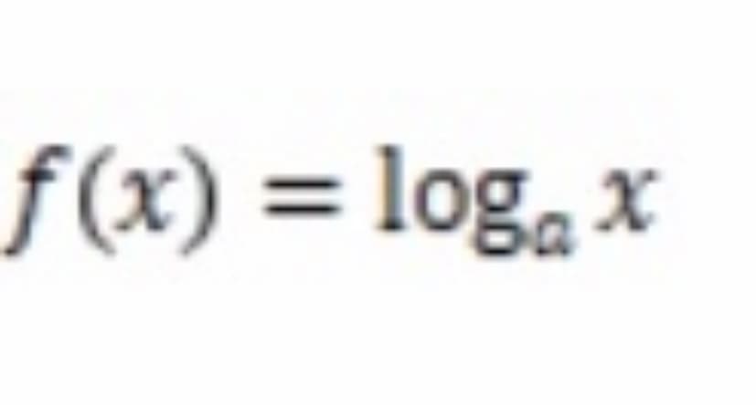 f(x) = loga x