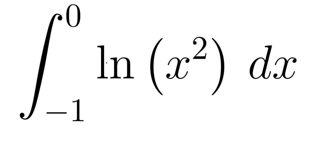 In (x²) dx
-1
