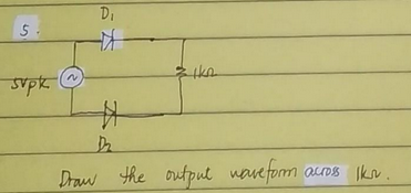 Di
5.
supk
Draw the output navefom aos Ika
auDS Ikn.
