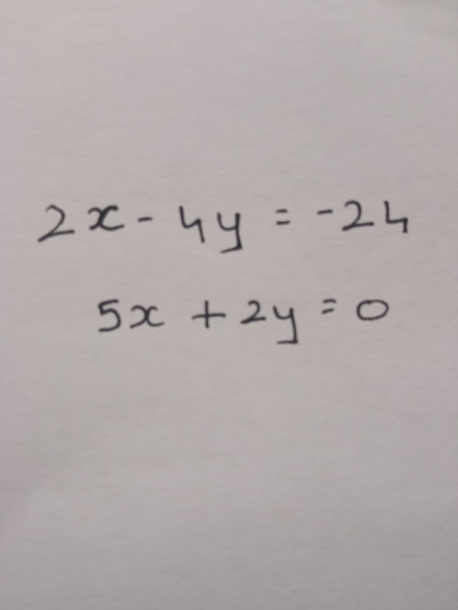 2х-чу = -24
5x+2y=0