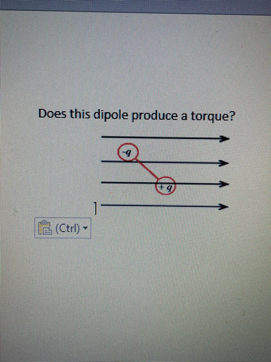 Does this dipole produce a torque?
2 (Ctrl) -
