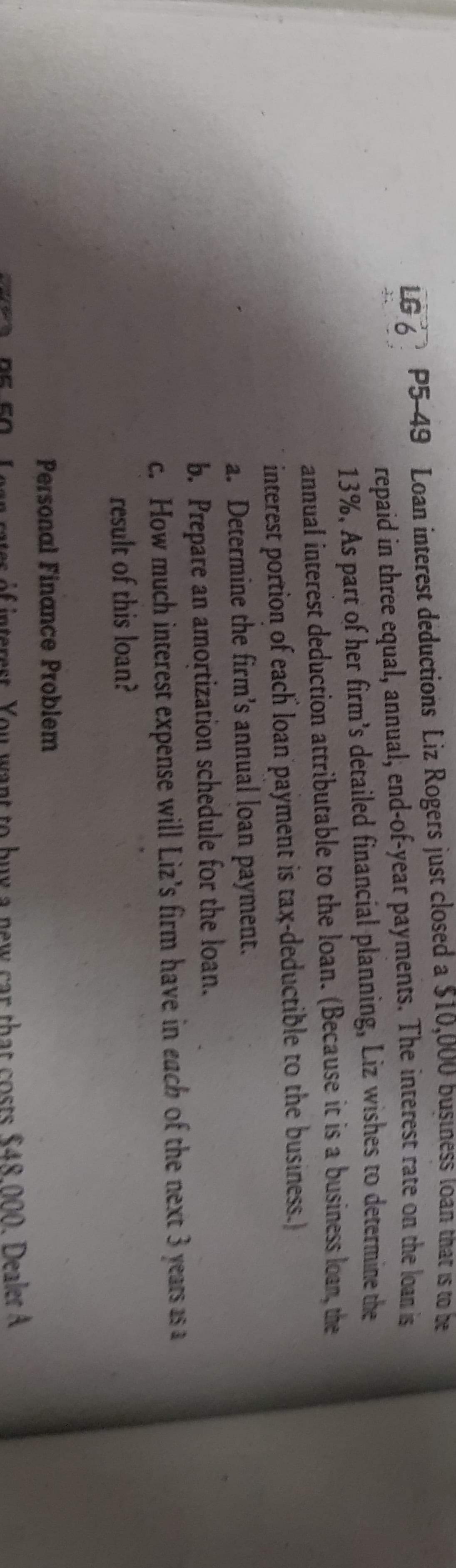 cons Liz Roge:
,annual, end-e
firm's detailed
ction attributa
ch loan paym
m's annual lo
ization schedr
st expense wi
