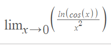 In(cos(x))
limy→0
