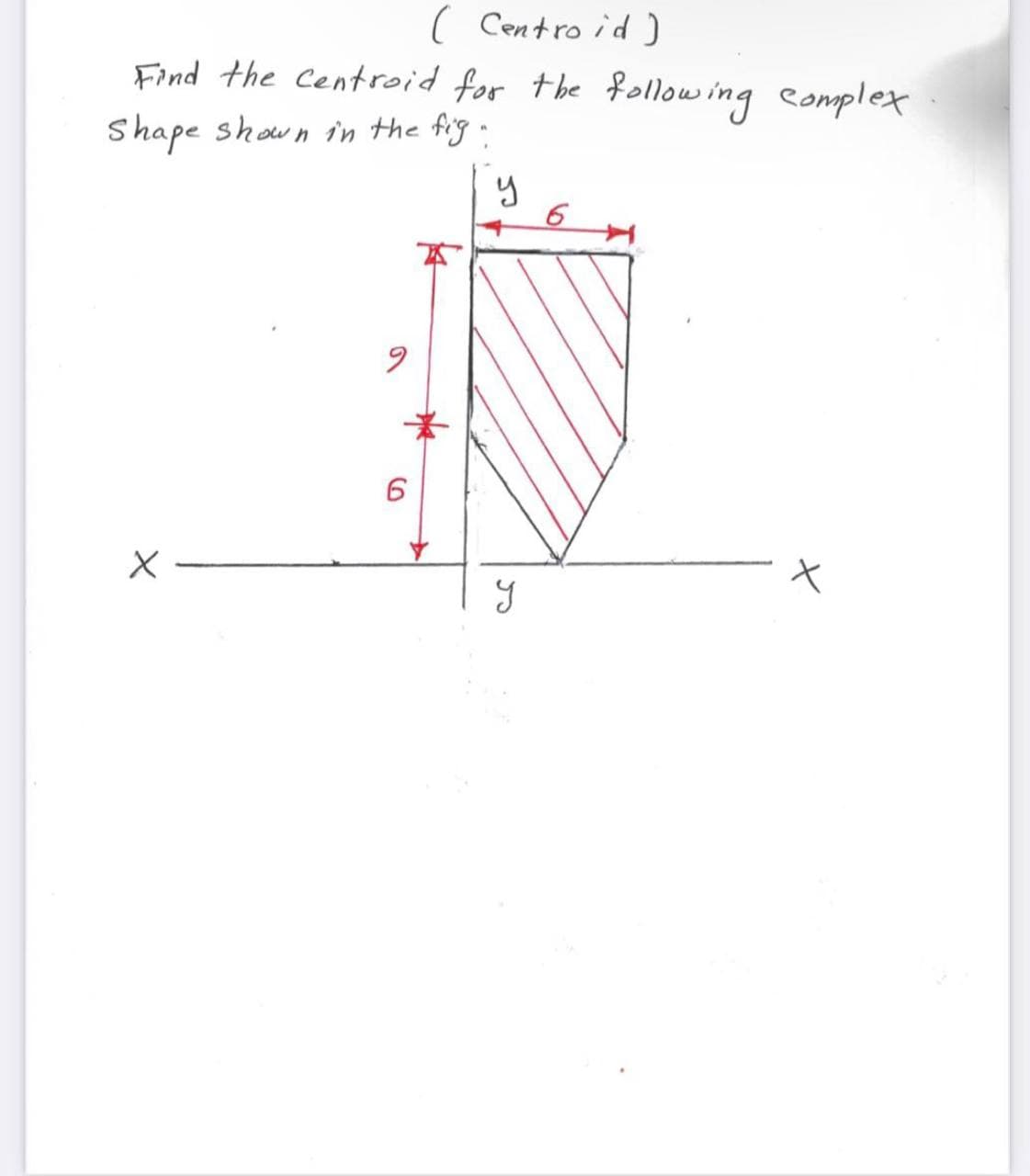 ( Centro id
Find the Centroid for the follow ing complex
Shape shaun in the fig.
6
