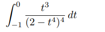 Le
t3
dt
(2 – t+)4
