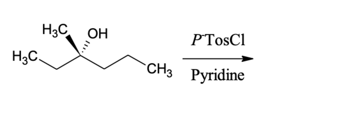 H3C OH
PTosCl
H3C.
CHз Рyridine
