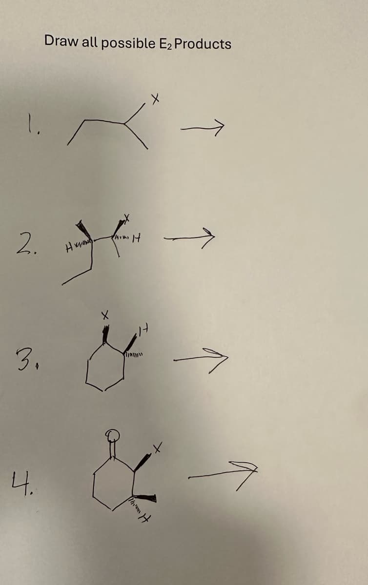 1.
2.
3.
4.
Draw all possible E₂ Products
you
H Kyun
A
LINNY
4-
&
Shawas J