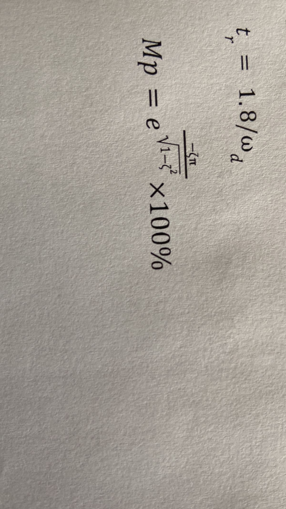 t = 1.8/w/
r
-T
2
√1-
Mp = e ×100%