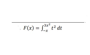 c3x²
F(x) = S* t² dt
