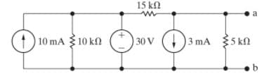 15 kn
(1) 10 mA 3 10 kn
30 V
)3 mA $5 kN
b
