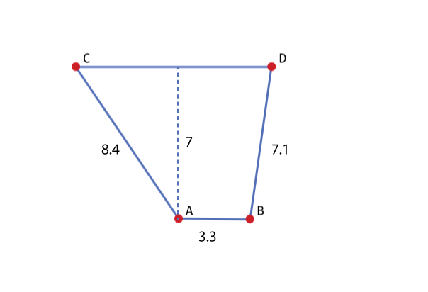 C
D
7
8.4
7.1
A
В
3.3
