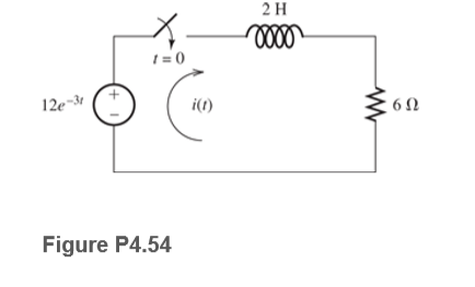 2 H
1 = 0
12e-31
i(1)
6 N
Figure P4.54
(+1

