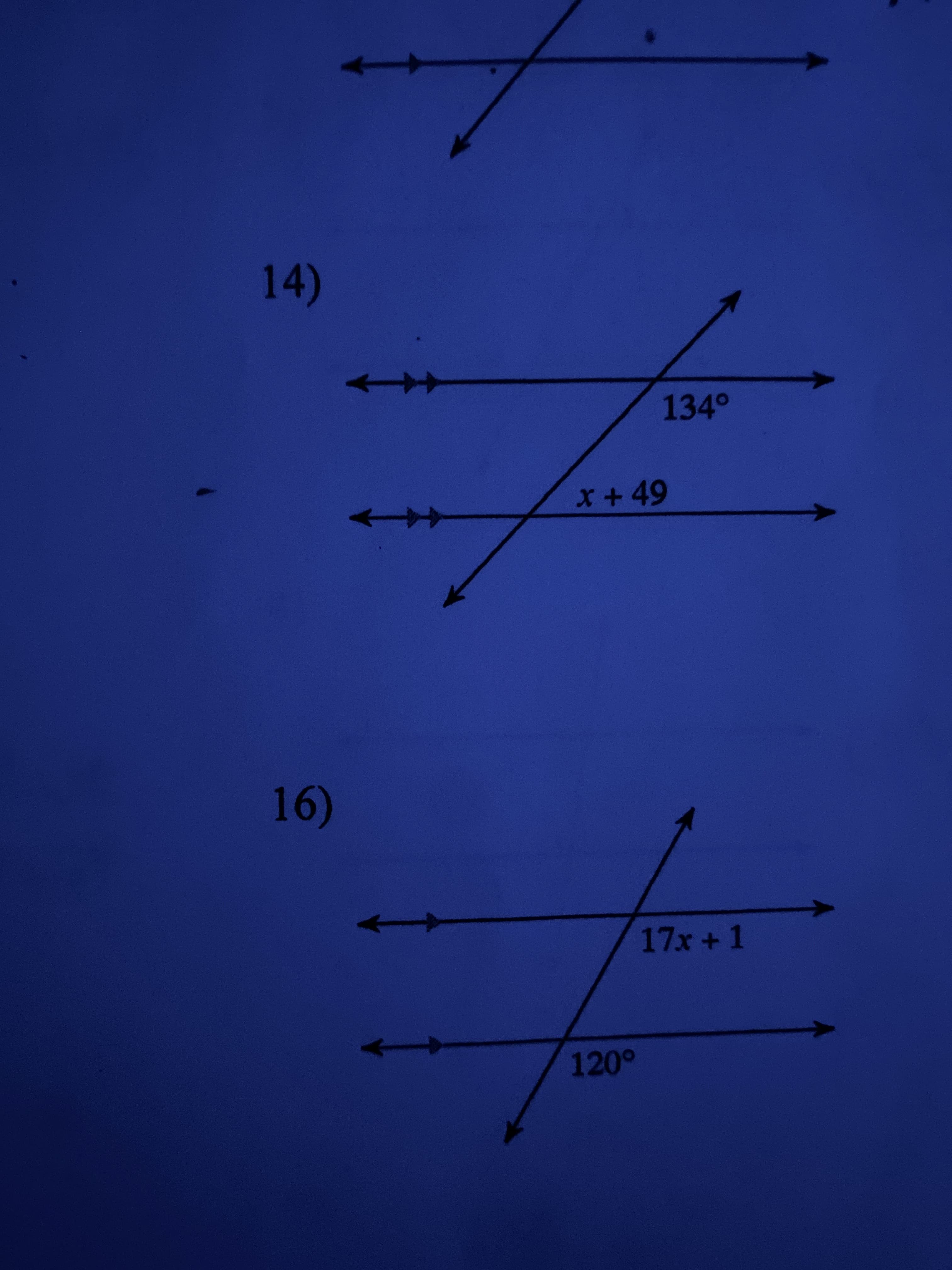 14)
134°
X+49
