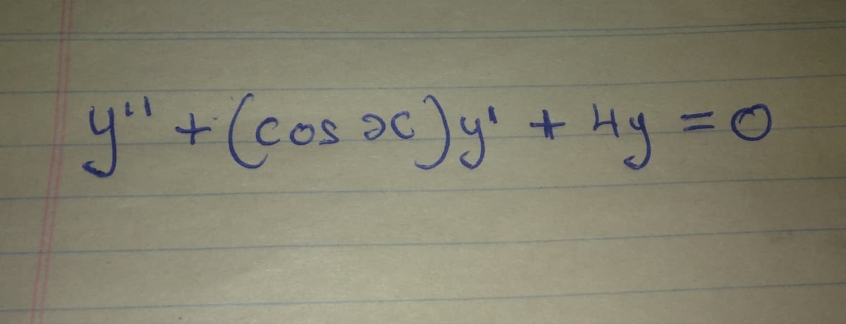 y" +(cos xc)y' +ну =0