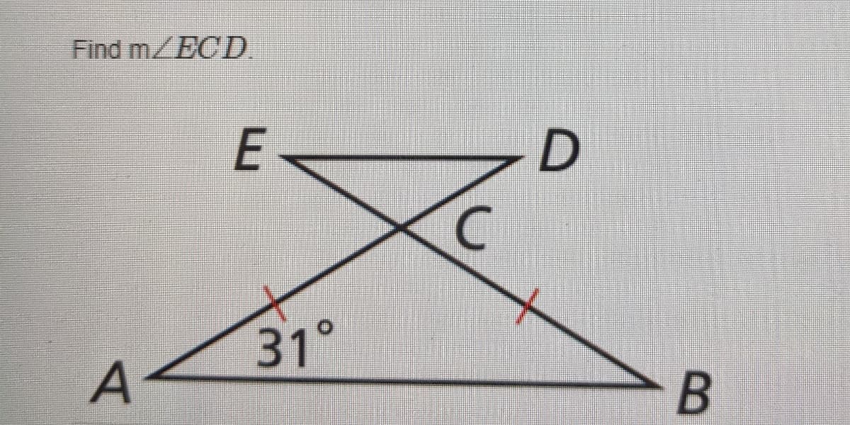 Find m/ECD.
31°
