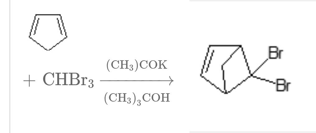 Br
(CH3)COK
+ CHB13
Br
(CH3);COH
