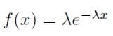 f(x) = le-Az
