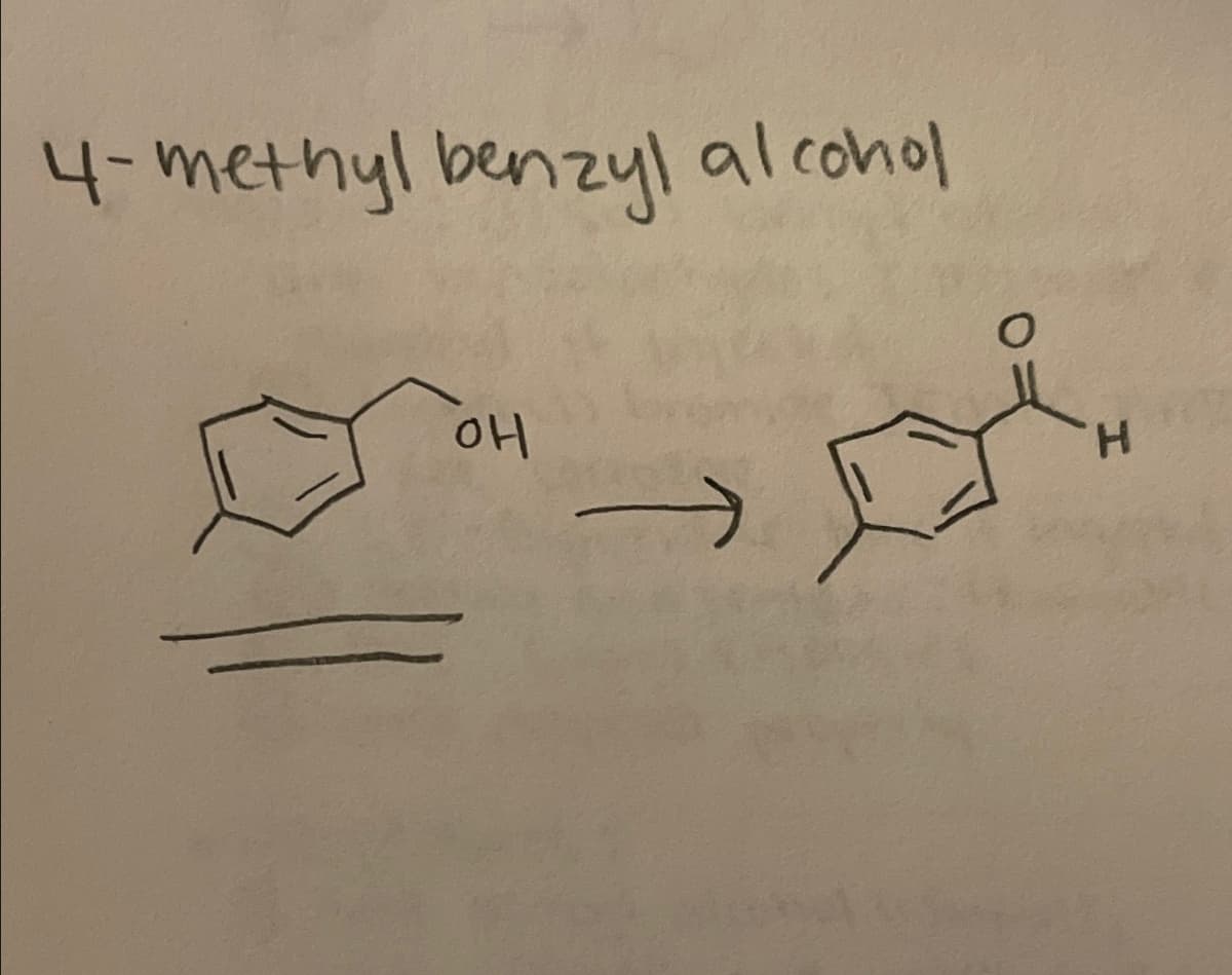 4-methyl benzyl alcohol
OH
H