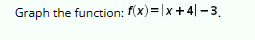 Graph the function: f(x)=x+41-3.