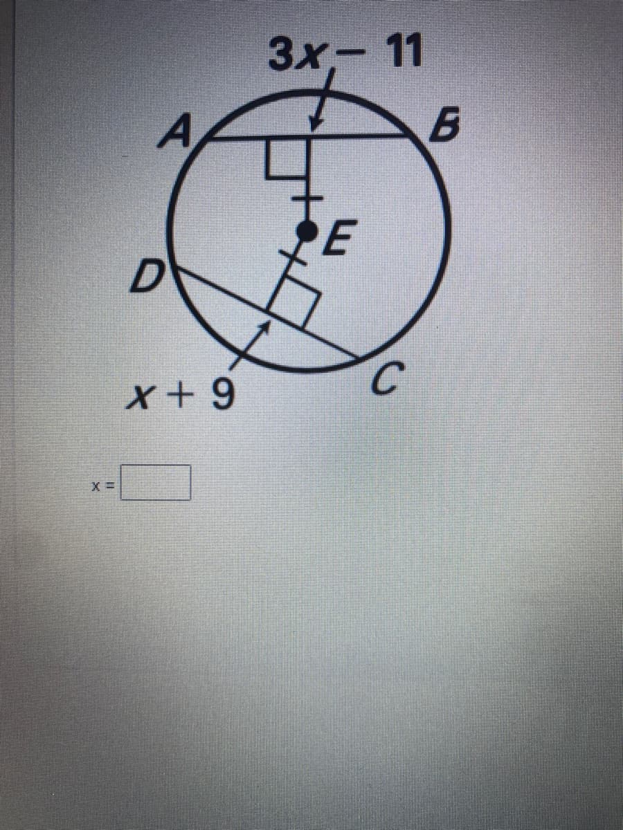 3х- 11
A
E
X +9
