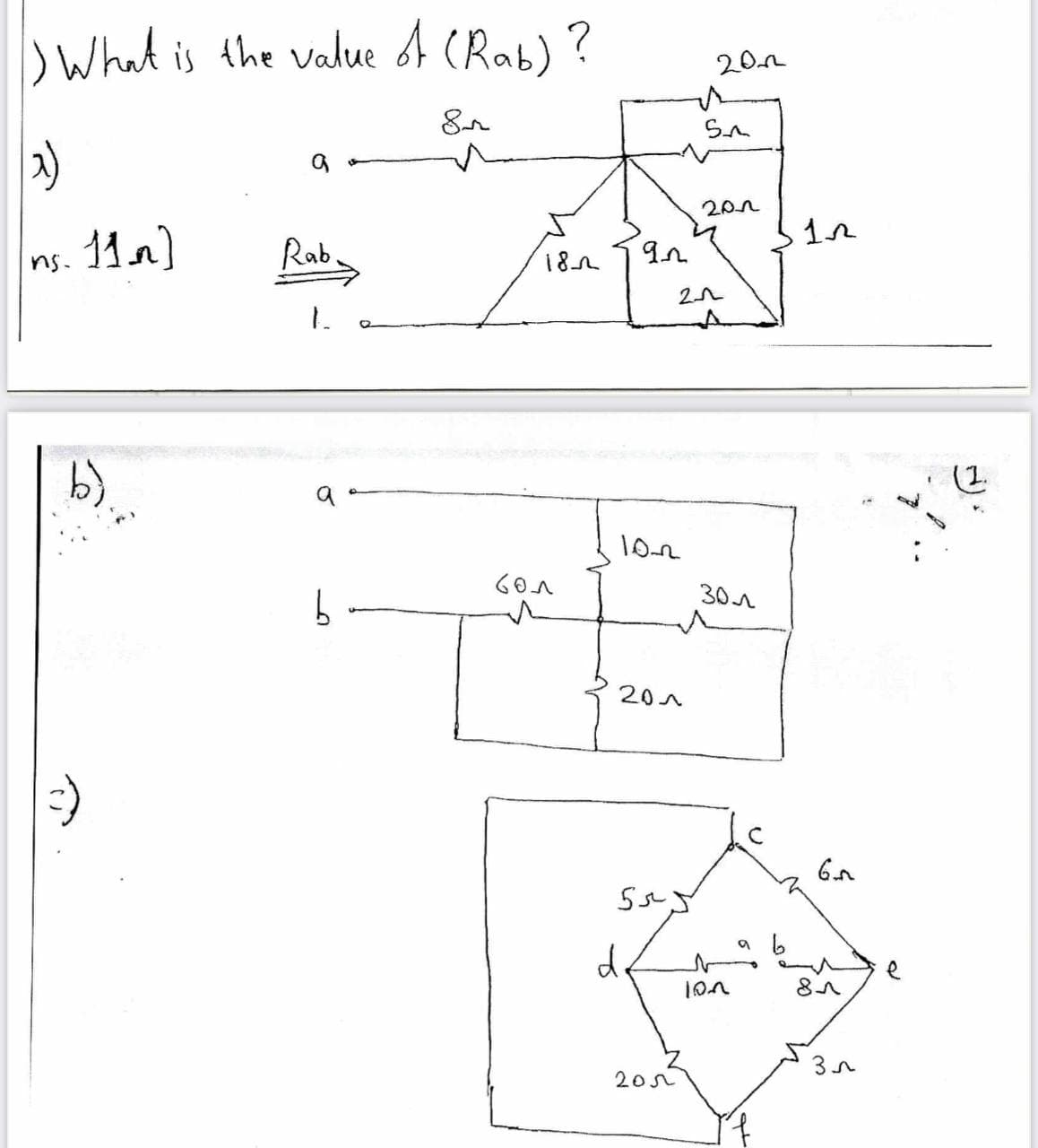 ) What is the value of (Rab)?
Er
(2)
(ns. 11_n]
b)
Rab
1.
9.
b
V81
60n
9n
102
201
55
d.
205
2002
VS
21
201
зол
vol
a b
VI
8
65
VE