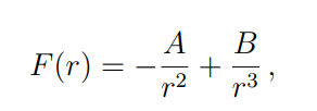 A
B
F(r) = + "
p²
p3