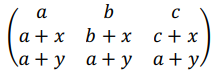 a
b
a + x
b+x с+х
с +x
\а + у а+у а+у,
a+ y/
