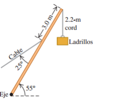 2.2-m
cord
Ladrillos
Cable
55°
Eje
25°
3.0 m-
