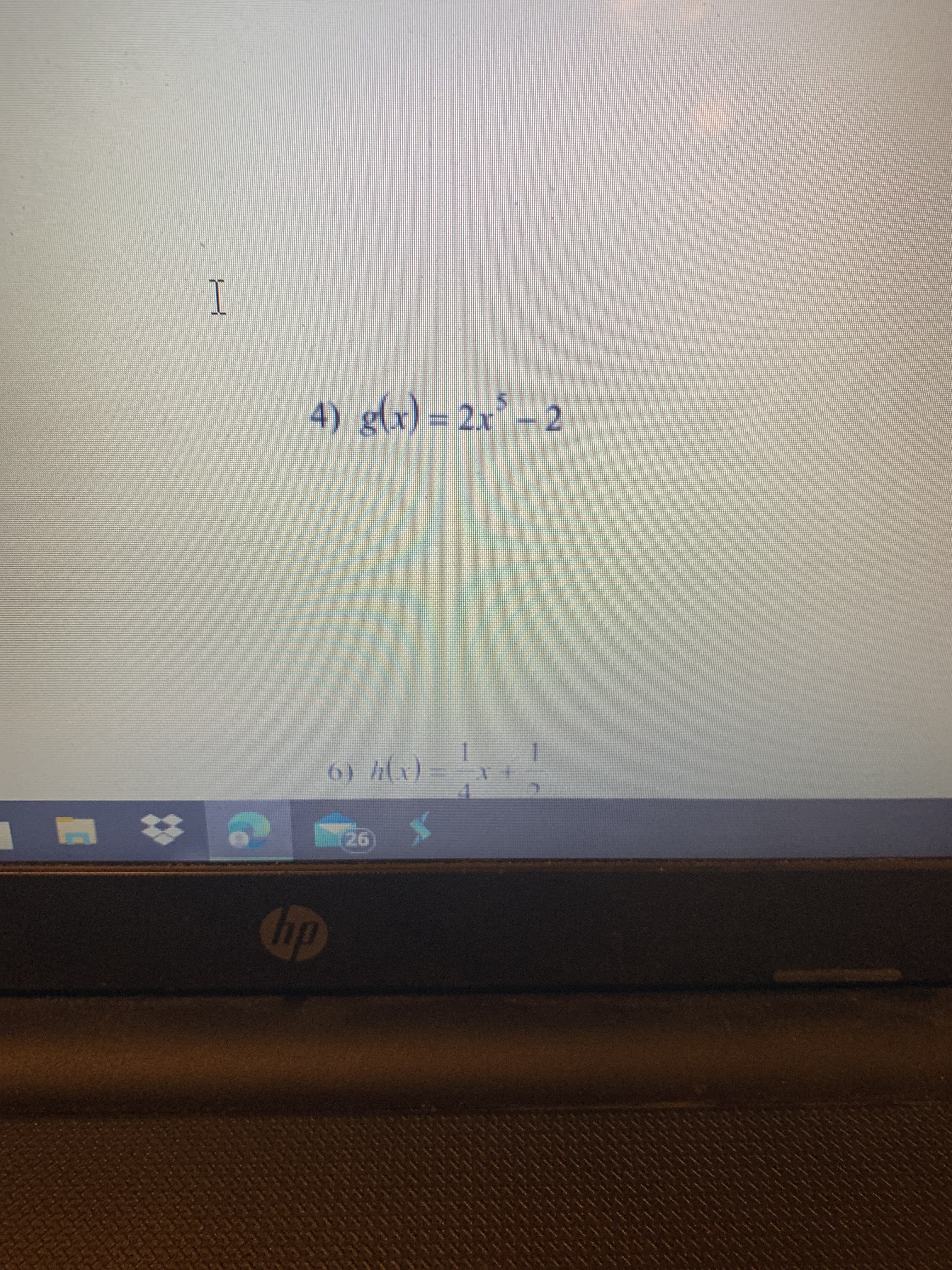 4) g(x) = 2x - 2
