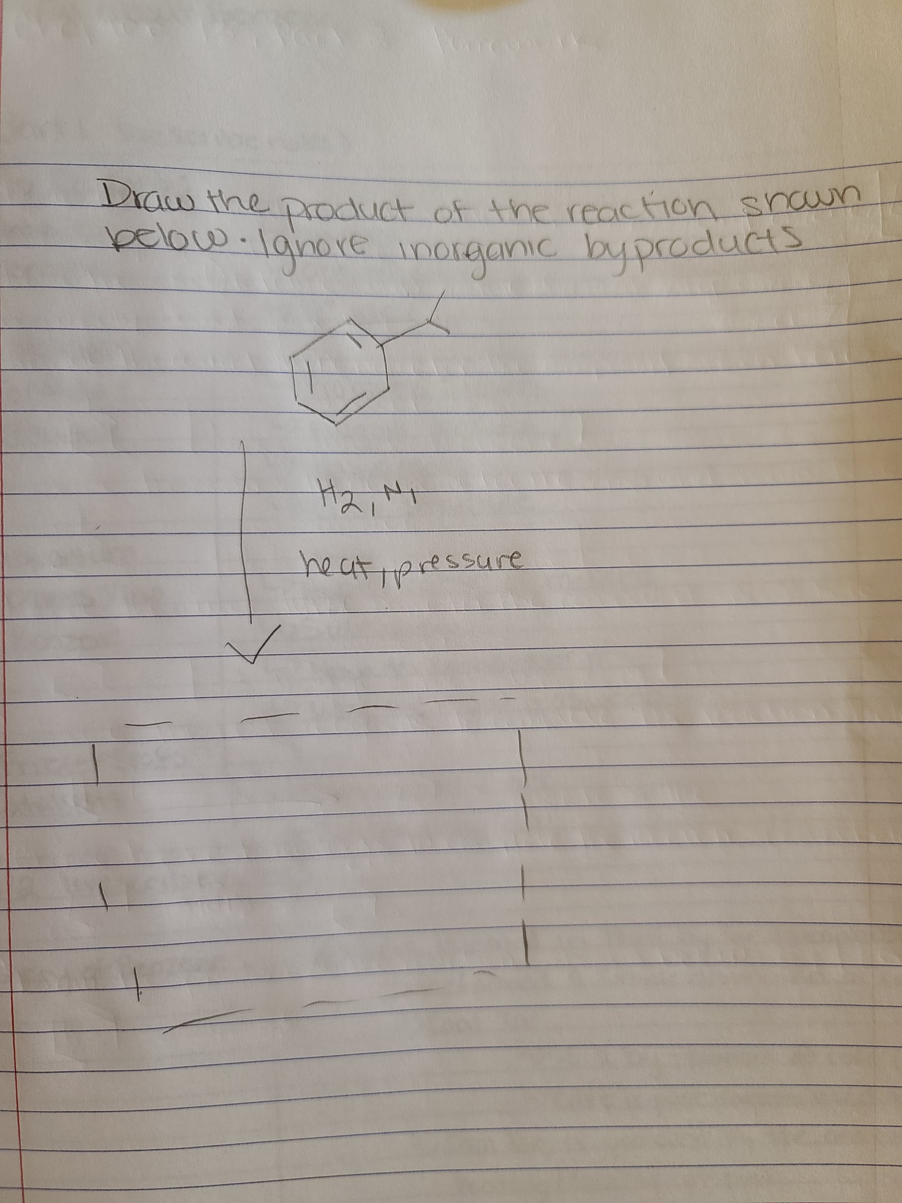 Draw the Product of the reaction shau
