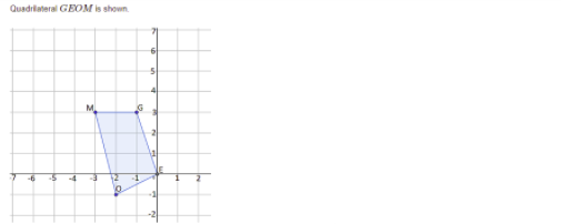 Quadrilateral GEOM is shown.
M
-4
