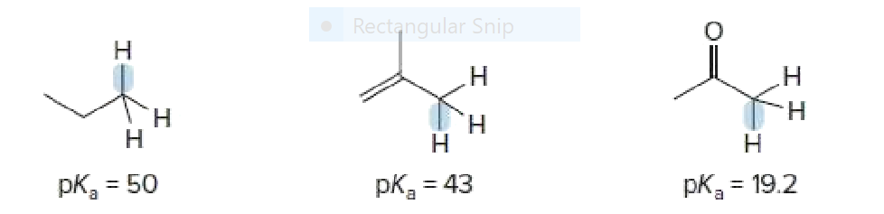 Rectangular Snip
Н
н
н
Н
Н
H.
Н
Н
pK, = 50
pK = 43
pK, = 19.2
%3D
