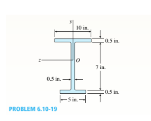 10 in.
0.5 in.
7 in.
0.5 in.
C0.5 in.
ES in.
-
PROBLEM 6.10-19
