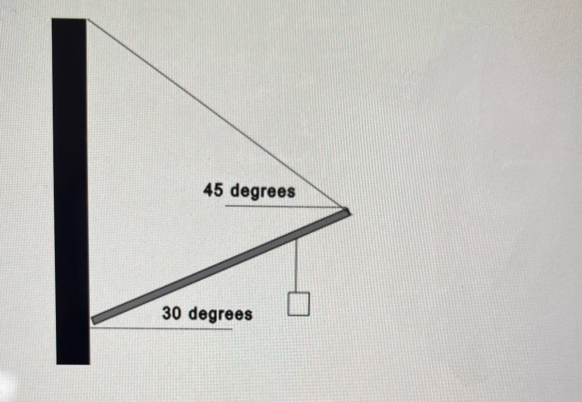 45 degrees
30 degrees