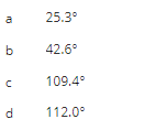 b
d
25.3°
42.6°
109.4°
112.0°