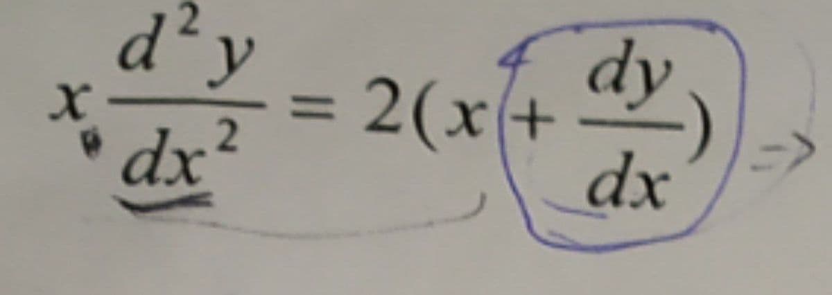 d²y
2(x+
dy
%3D
->
dx?
dx
