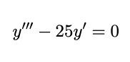 y" – 25y = 0
25일
