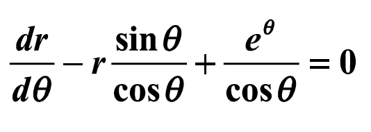 dr
de
sin
- r-
cos
+
eª
cos
=
0