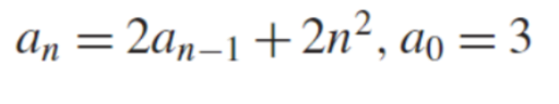 an = 2an-1 +2n², ao = 3