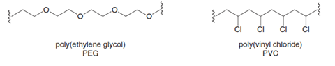 CI
CI
CI
CI
poly(ethylene glycol)
PEG
poly(vinyl chloride)
PVC
