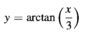 y = arctan
